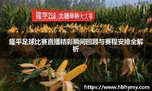 隆平足球比赛直播精彩瞬间回顾与赛程安排全解析