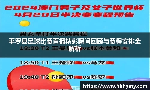 平罗县足球比赛直播精彩瞬间回顾与赛程安排全解析