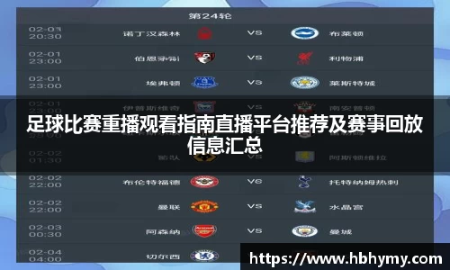 足球比赛重播观看指南直播平台推荐及赛事回放信息汇总